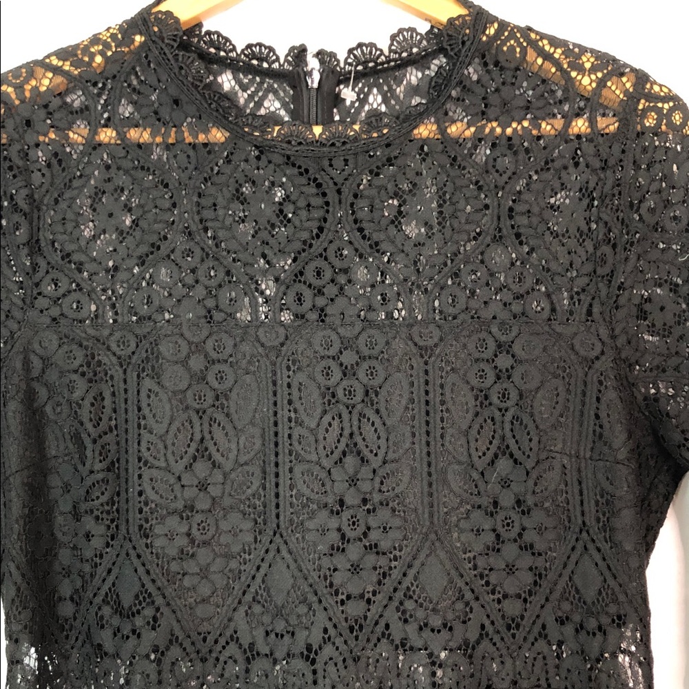 Lulu's Appetite for Seduction Black Lace Long Sleeve Dress Size XL - Picture 10 of 13